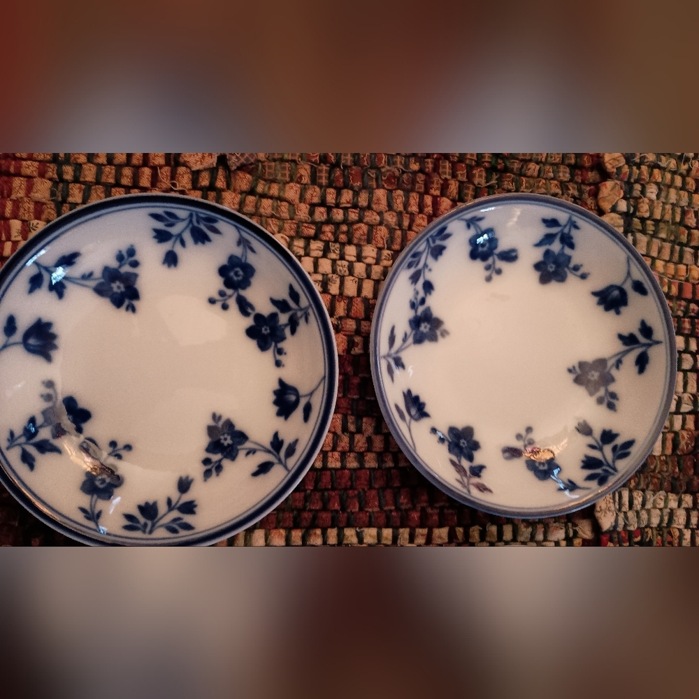 William Sonoma French Blue Floral Ceramic Mug and Plate Set - Picture 8 of 12